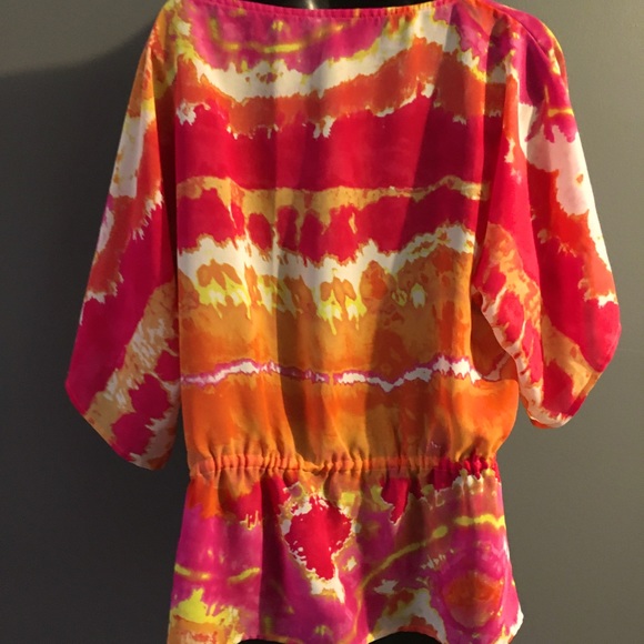 Tie dye sheer top or bathing suit cover up - Picture 5 of 7